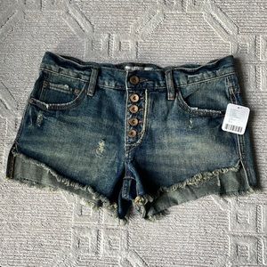 Free People Blue Denim Shorts NWOT
